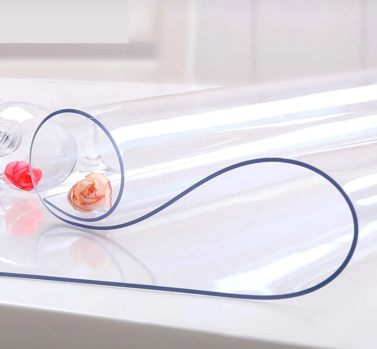 Átlátszó szilikon asztalvédő terítő méretre