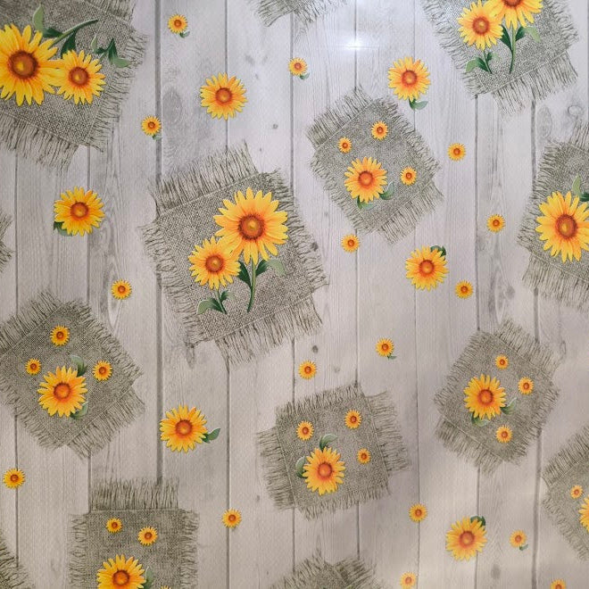 Margaréta csokor mintás viaszos vászon impregnált asztalterítő