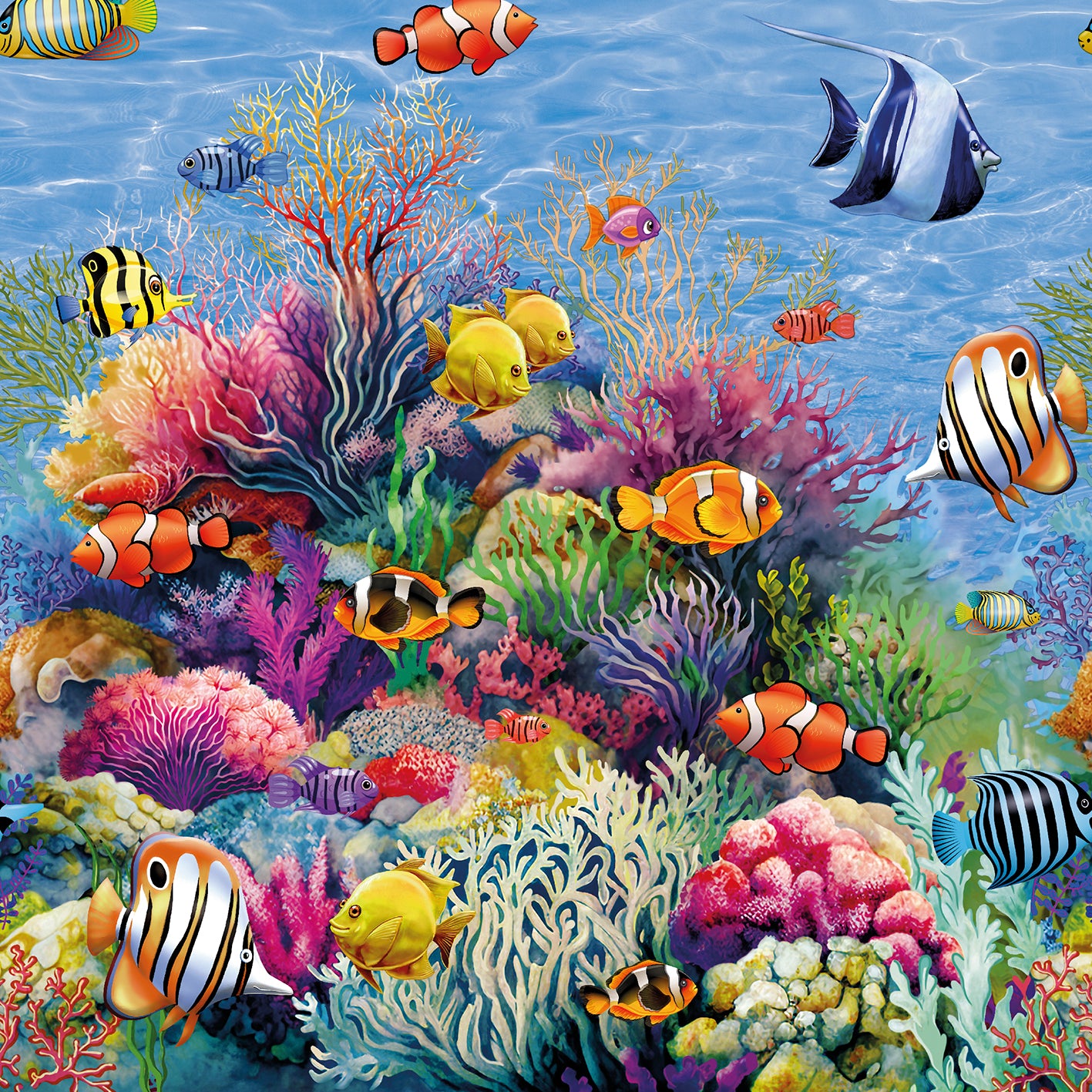 Halacskás mintás viaszos vászon impregnált asztalterítő