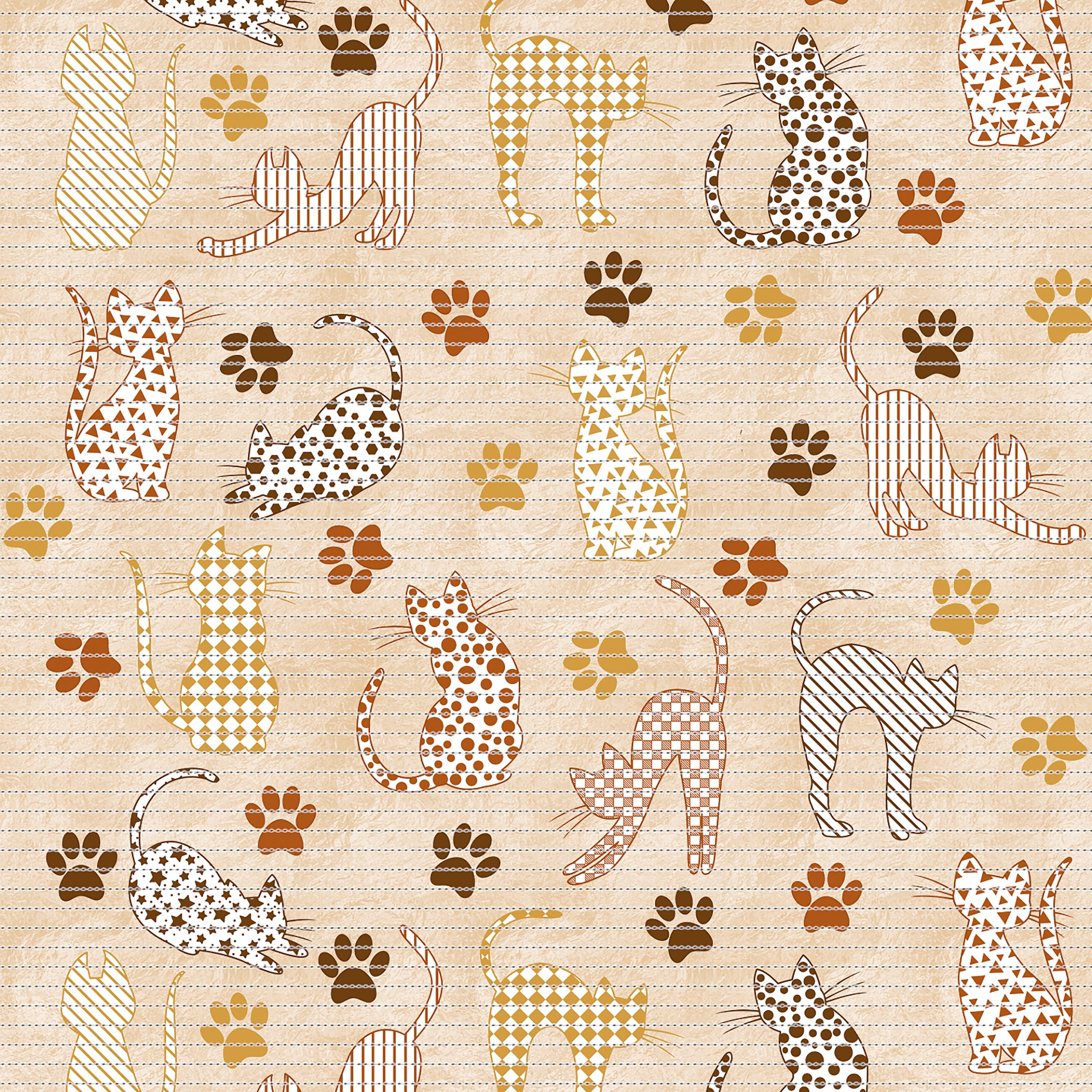 Fürdőszobai habosított pvc szőnyeg, cica mintás , 65 cm széles