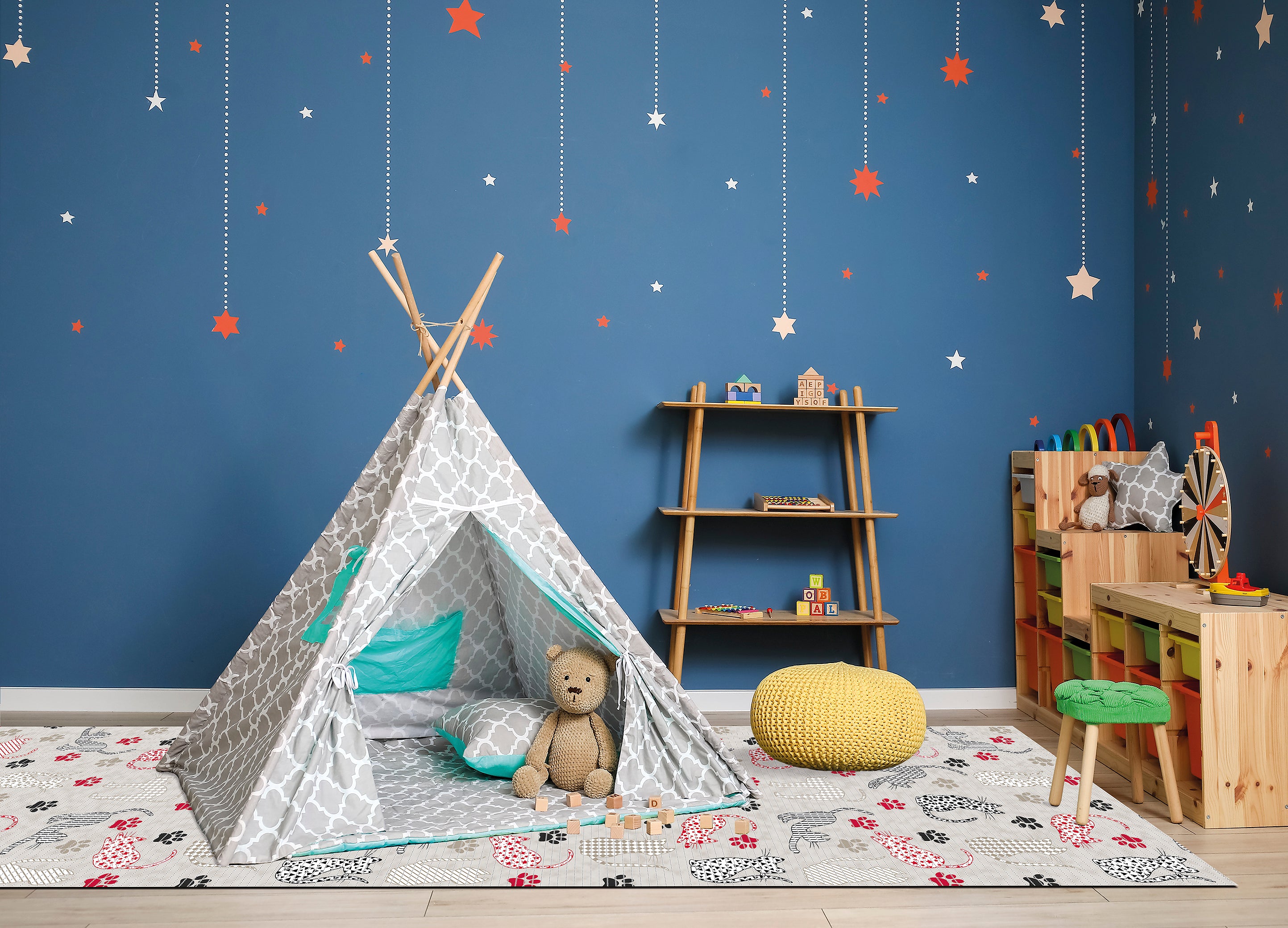 Fürdőszobai habosított pvc szőnyeg, cica mintás , 65 cm széles