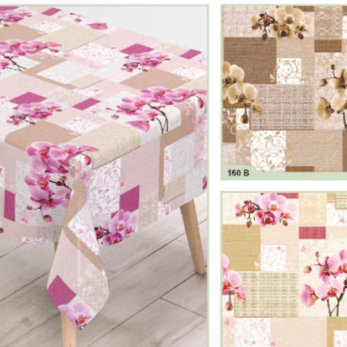 Orhidea mintás viaszos vászon impregnált asztalterítő