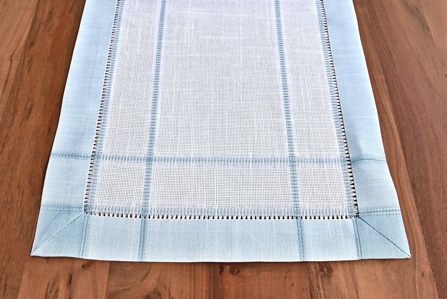 Bahar asztali futó, fehér-mohazöld  45 x 125 cm