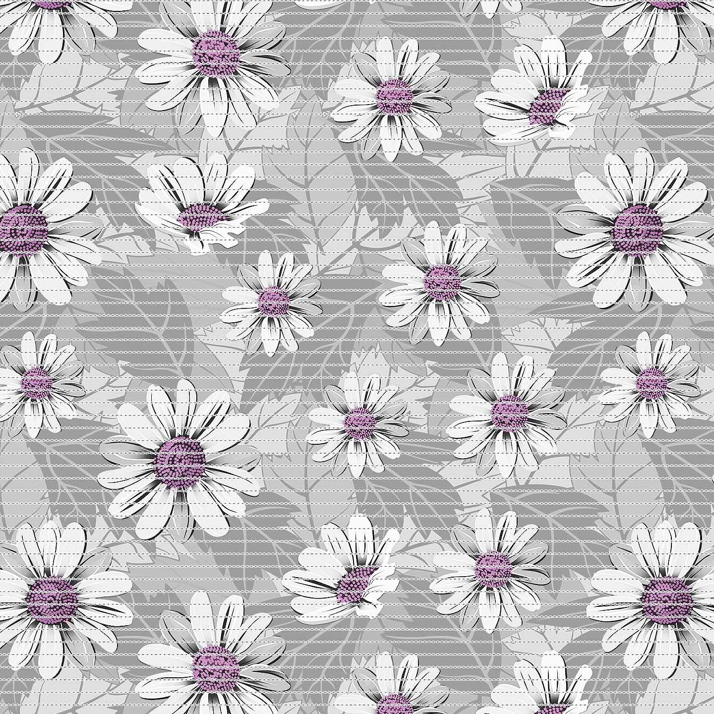 Fürdőszobai habosított pvc szőnyeg, kamilla virág mintás , 65 cm széles