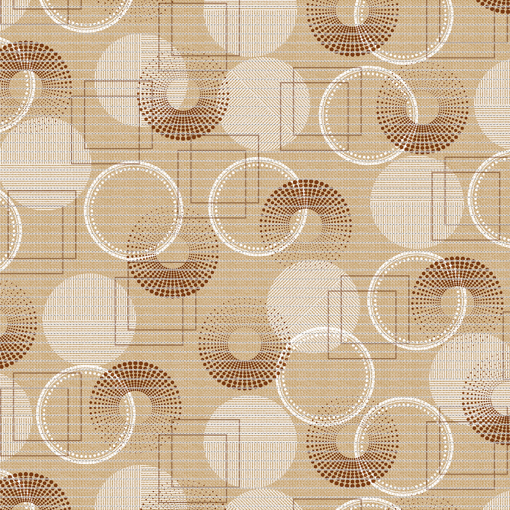 Fürdőszobai habosított pvc szőnyeg, körkörös mintás , 65 cm széles