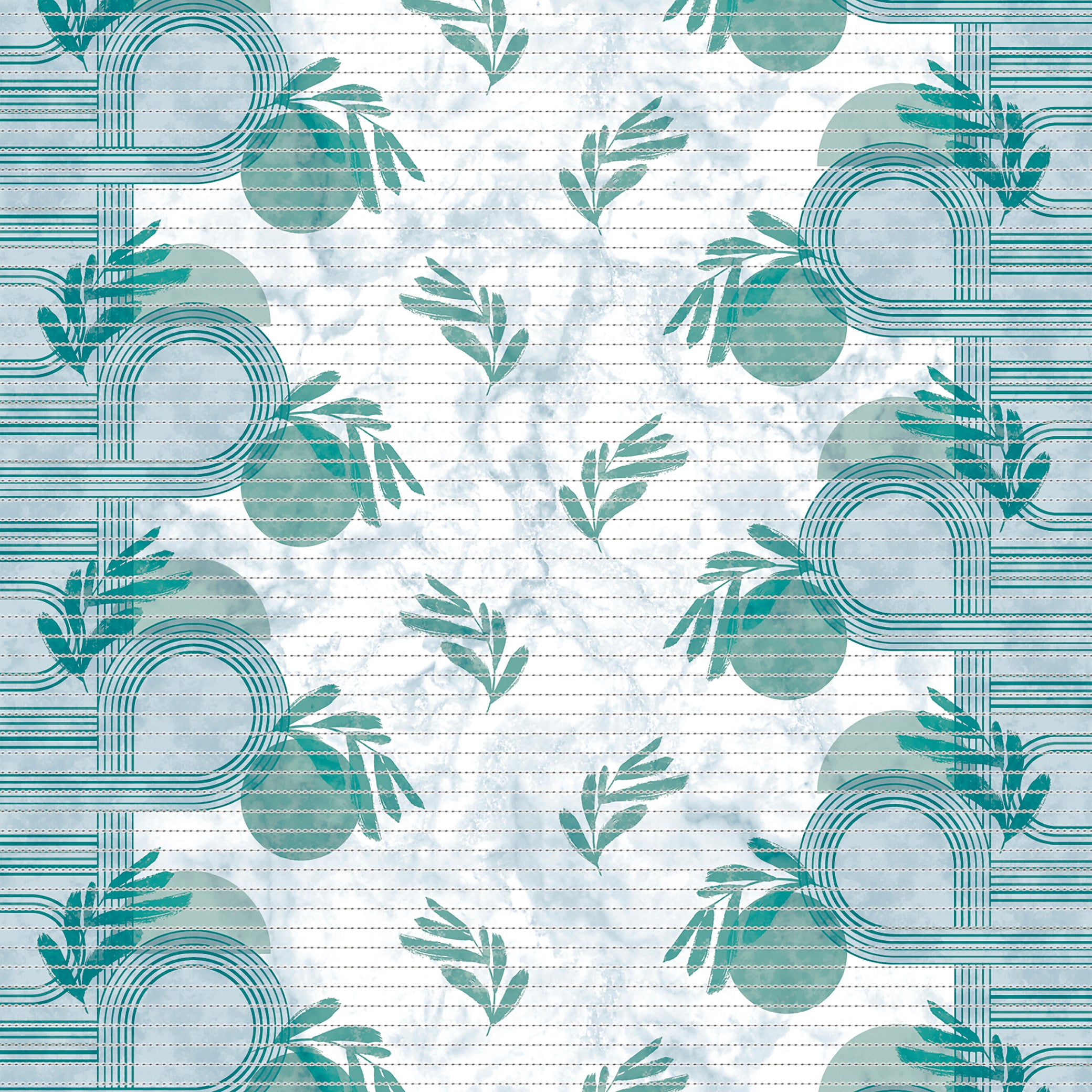 Fürdőszobai habosított pvc szőnyeg, levél mintás , 65 cm széles