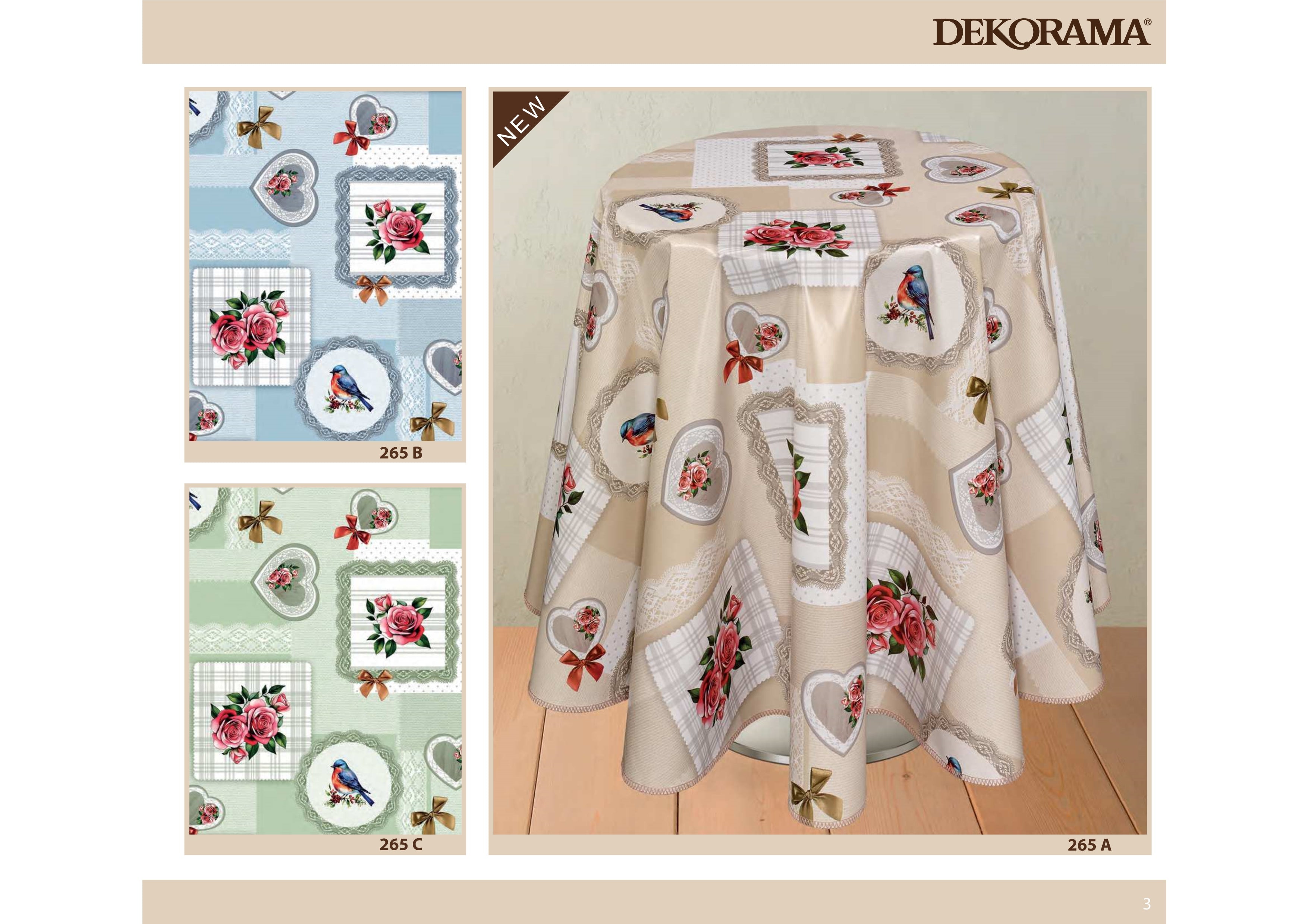 Szívecske mintás viaszos vászon impregnált asztalterítő