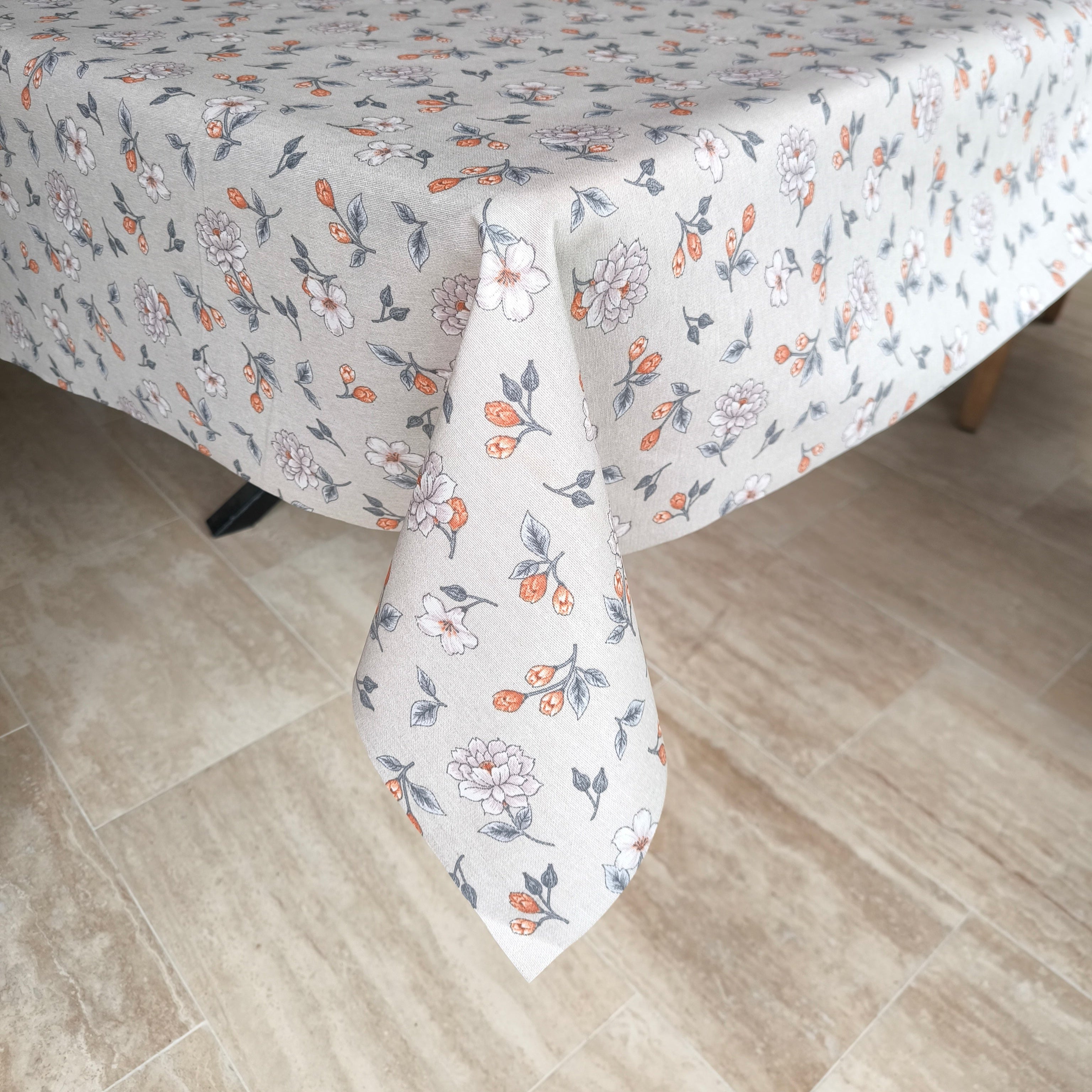 Apró virág mintás Impregnált pamut vászon asztalterítő