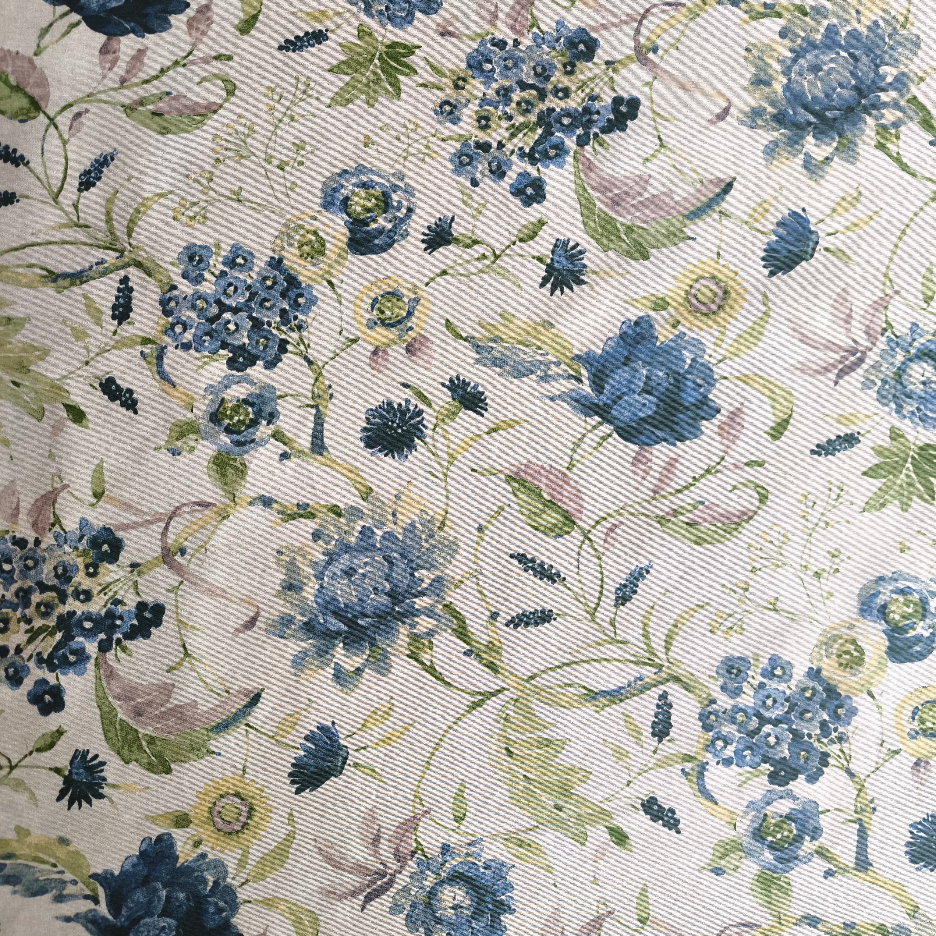 Kék virág mintás Impregnált pamut vászon asztalterítő