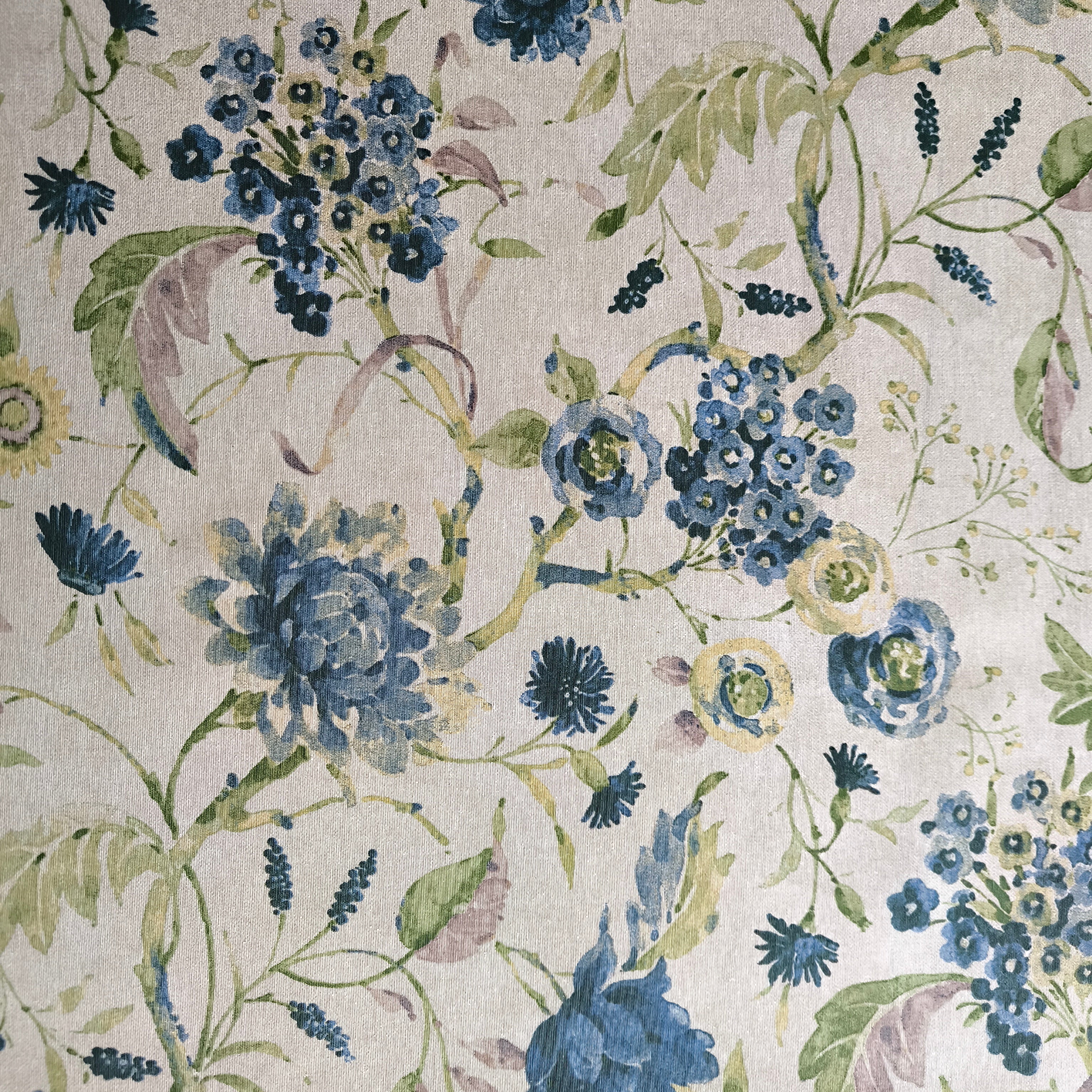 Kék virág mintás Impregnált pamut vászon asztalterítő