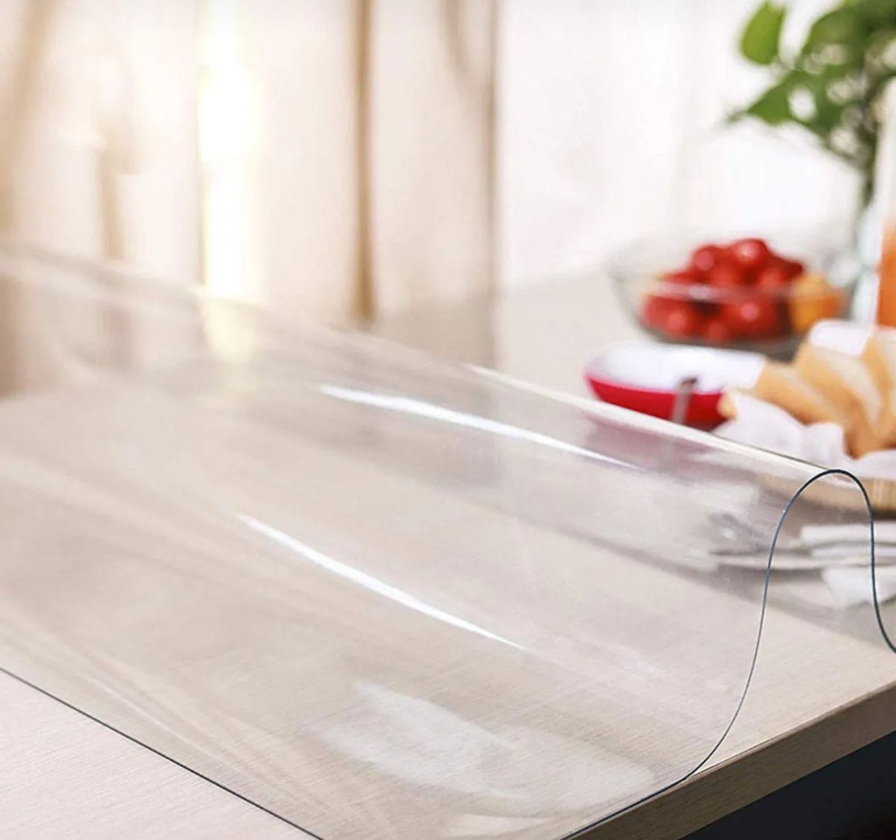 Átlátszó szilikon asztalvédő fólia 1,3 mm vastag, 80 cm széles