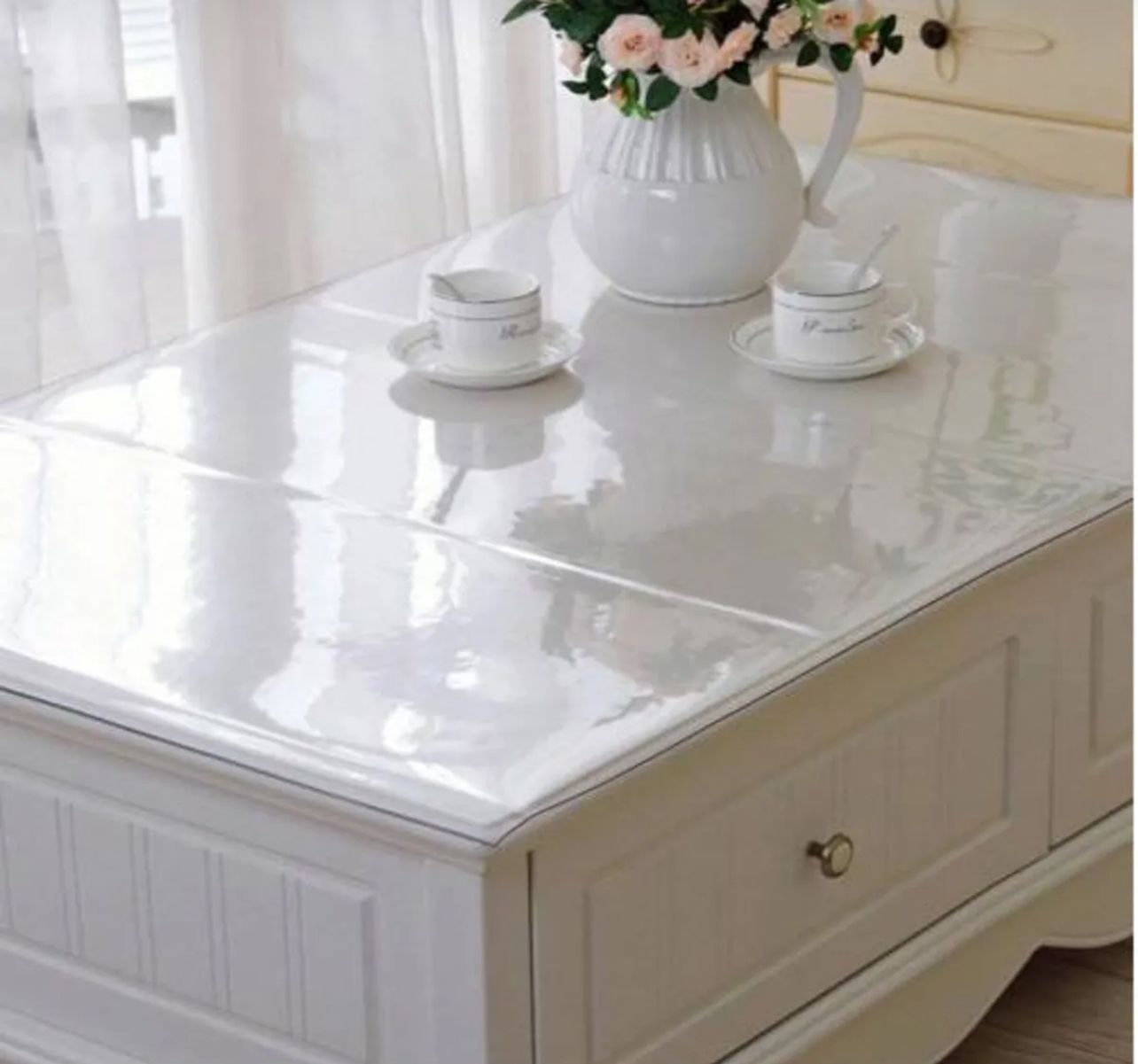 Átlátszó szilikon asztalvédő fólia 1,3 mm vastag, 80 cm széles