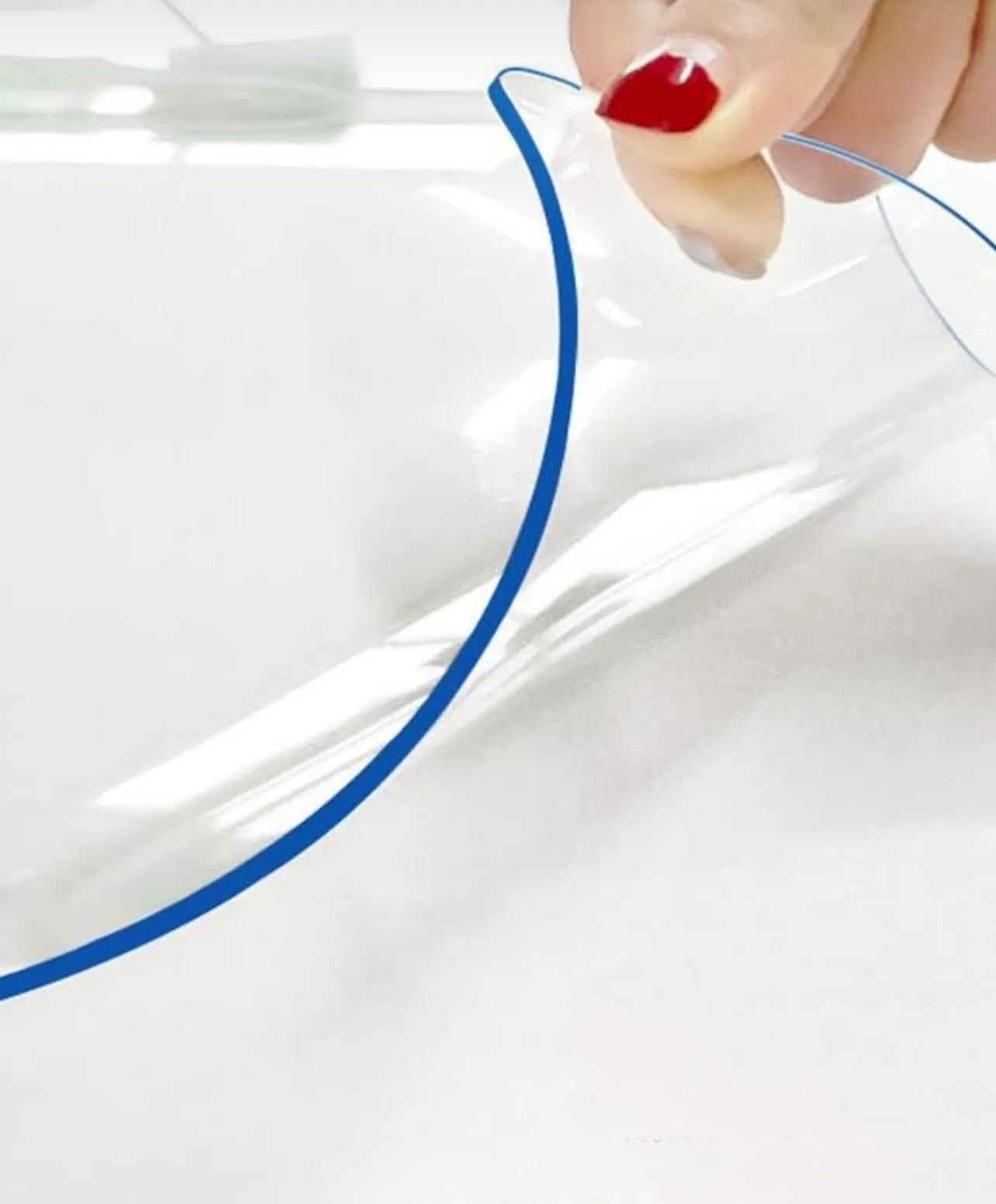 Átlátszó szilikon asztalvédő fólia 1,3 mm vastag, 80 cm széles